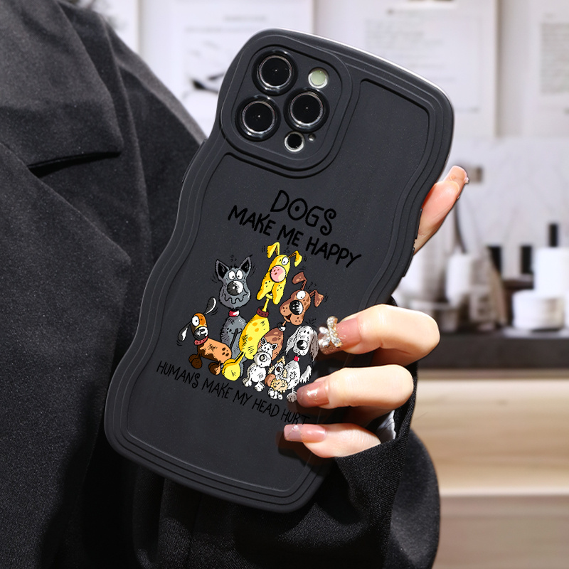 

Silicone Shockproof Stray Dog Graphic Protective Phone Case For 11/12/13/14/12 Pro Max/11 Pro/14 Pro/15/xs Max/x/xr/7/8/8 Plus, Gift For Birthday, Girlfriend, Boyfriend
