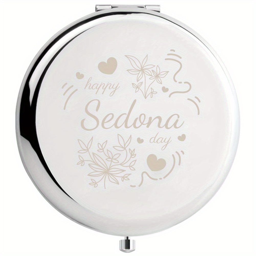 

1pc, Custom Name Creativity Four-color Personality Mirror Compact Pocket Makeup Folding Mirror Graduation Gift Sister Friends Gift Go Out Party Gift Birthday Gift Souvenir Gift