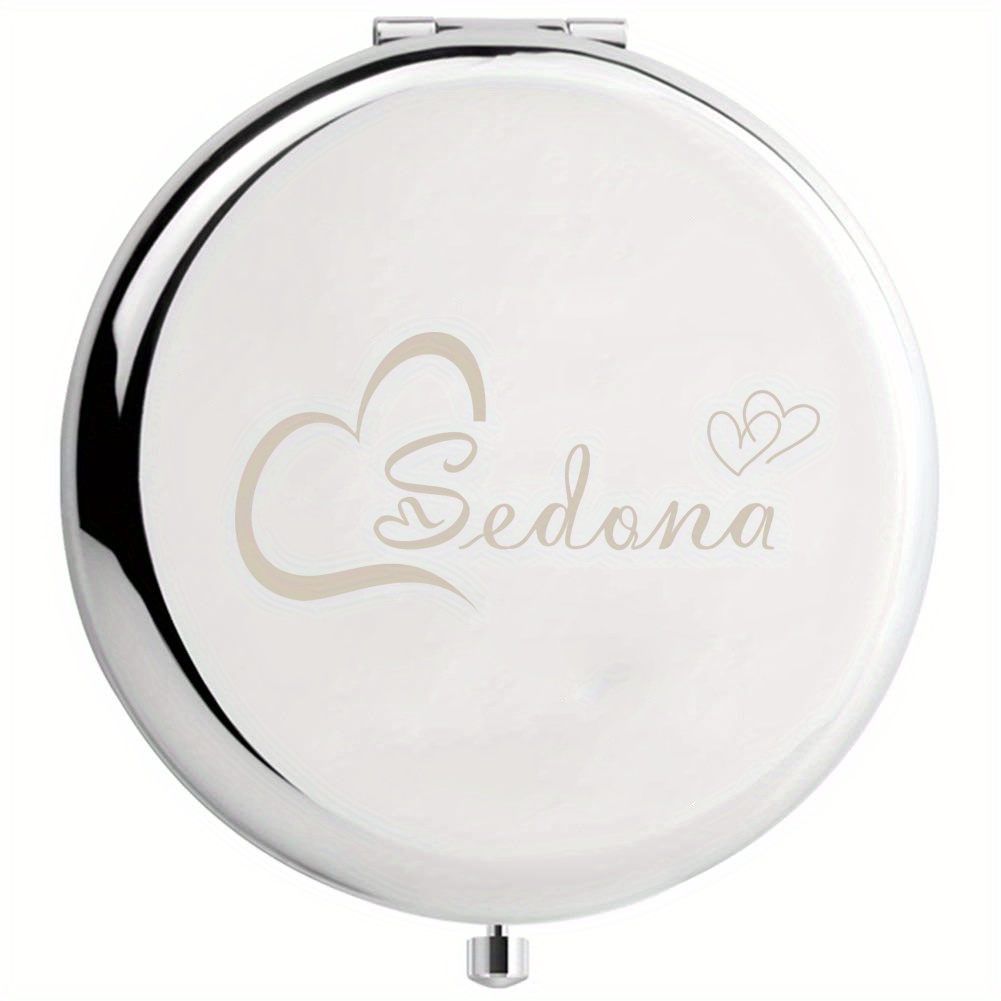 

1pc, Unique Name Innovative Four-color Personalized Mirror Compact Portable Makeup Folding Mirror Graduation Gift Sister Gift For Going Out, Party Gift, Birthday Gift, And Souvenir Gift