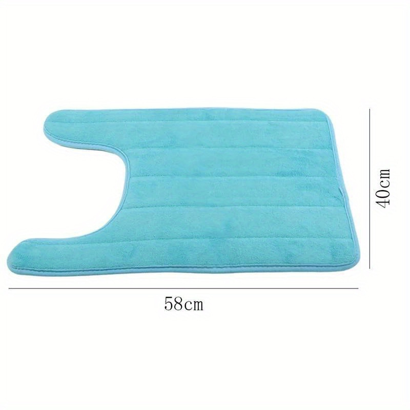 bathroom safety anti slip mat household slow rebound u shaped water absorbent pad bathroom toilet mat floor mat details 0