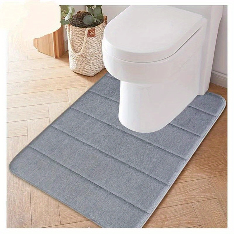 bathroom safety anti slip mat household slow rebound u shaped water absorbent pad bathroom toilet mat floor mat details 2