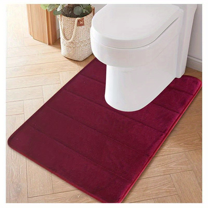 bathroom safety anti slip mat household slow rebound u shaped water absorbent pad bathroom toilet mat floor mat details 3