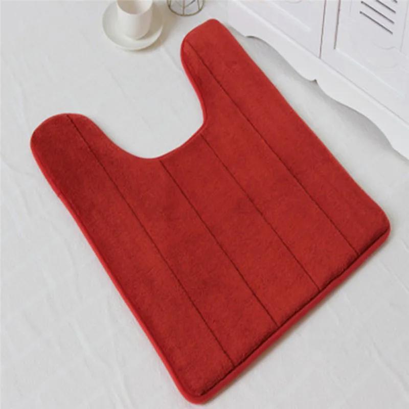 bathroom safety anti slip mat household slow rebound u shaped water absorbent pad bathroom toilet mat floor mat details 4