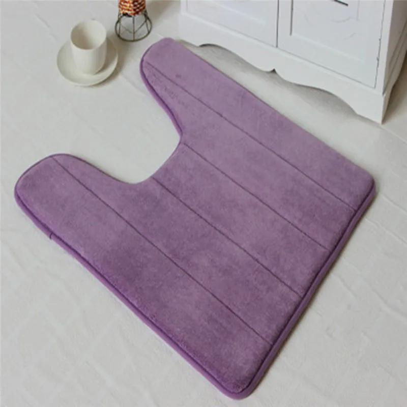 bathroom safety anti slip mat household slow rebound u shaped water absorbent pad bathroom toilet mat floor mat details 5