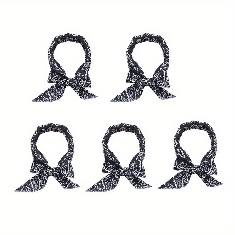 Image of 5pcs Cooling Scarf Neck Wrap Headband Cooling Sports Headband Towel Wristband For Women And Men Neck Cooler Scarf