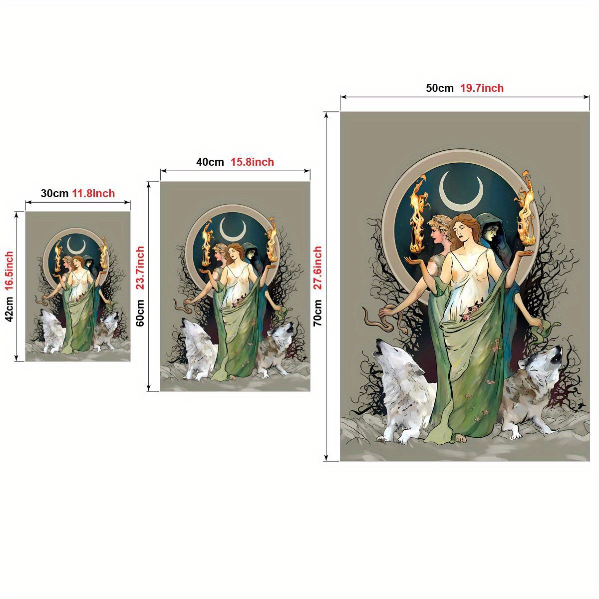 1pc Canvas Poster, Moon Goddess Hecate Poster, Hecate Witchcraft ...