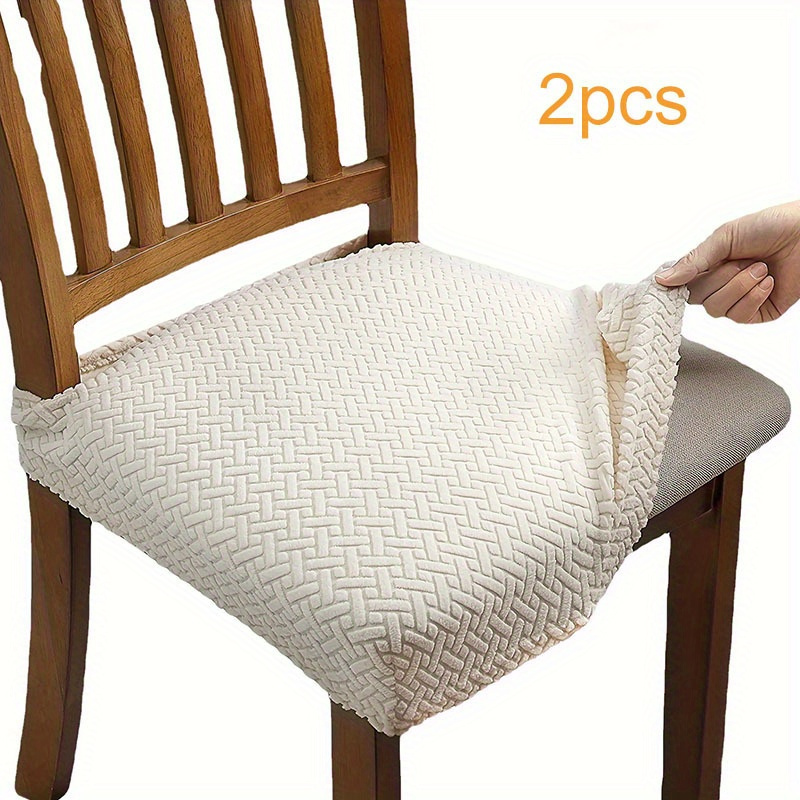 2pcs chair cushion long   jacquard chair cushion cover anti slip stool cushion solid color chair mat   universal home dining chair pad home supplies