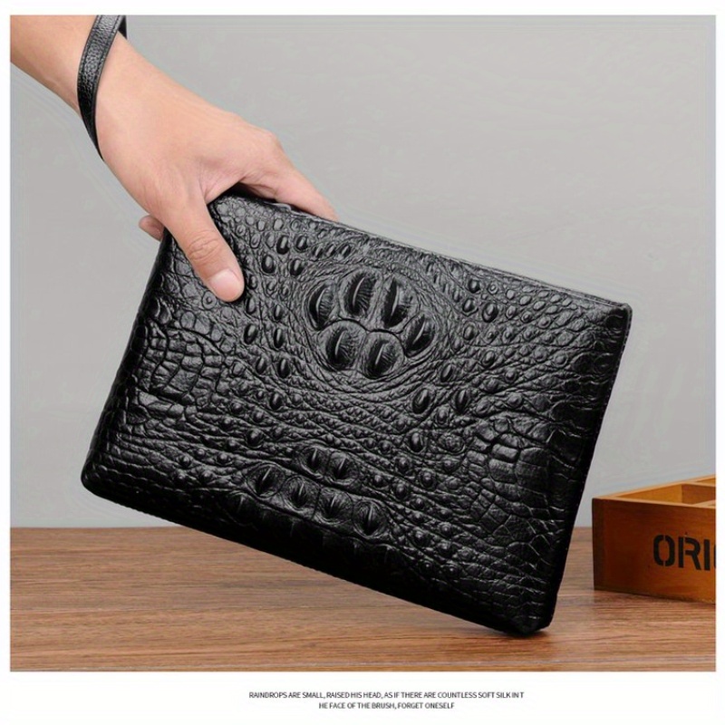 

1pc Men's Crocodile Pattern Clutch Bag