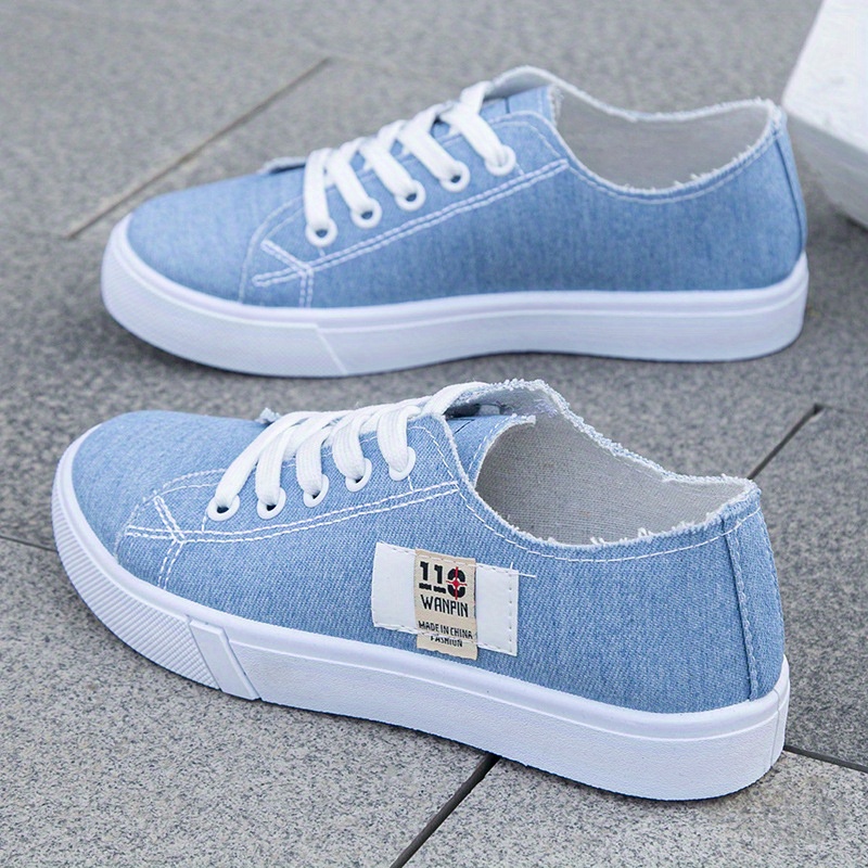 

Women's Simple Canvas Shoes, Casual Lace Up Outdoor Shoes, Lightweight Low Top Sneakers