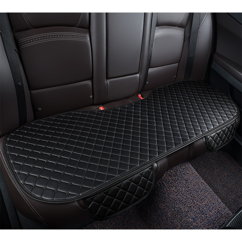 TEMU 1pc New Comfortable Pu Leather Car Seat Cushion For , Single Sheet Non-slip Rear Seat Universal Seat Cushion