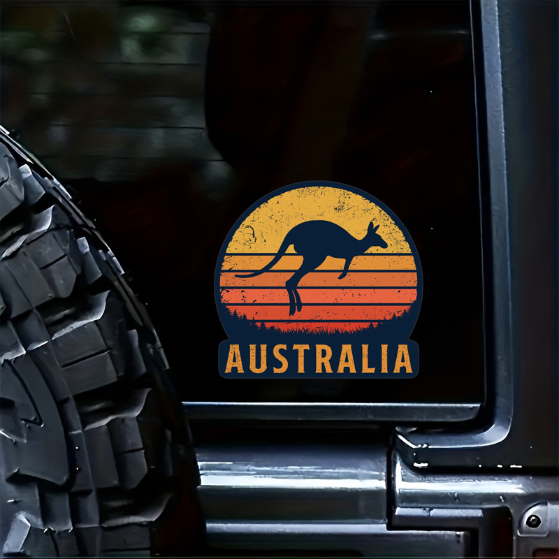 

Australia Retro Kangaroo Car Window Bumper Sticker Decal