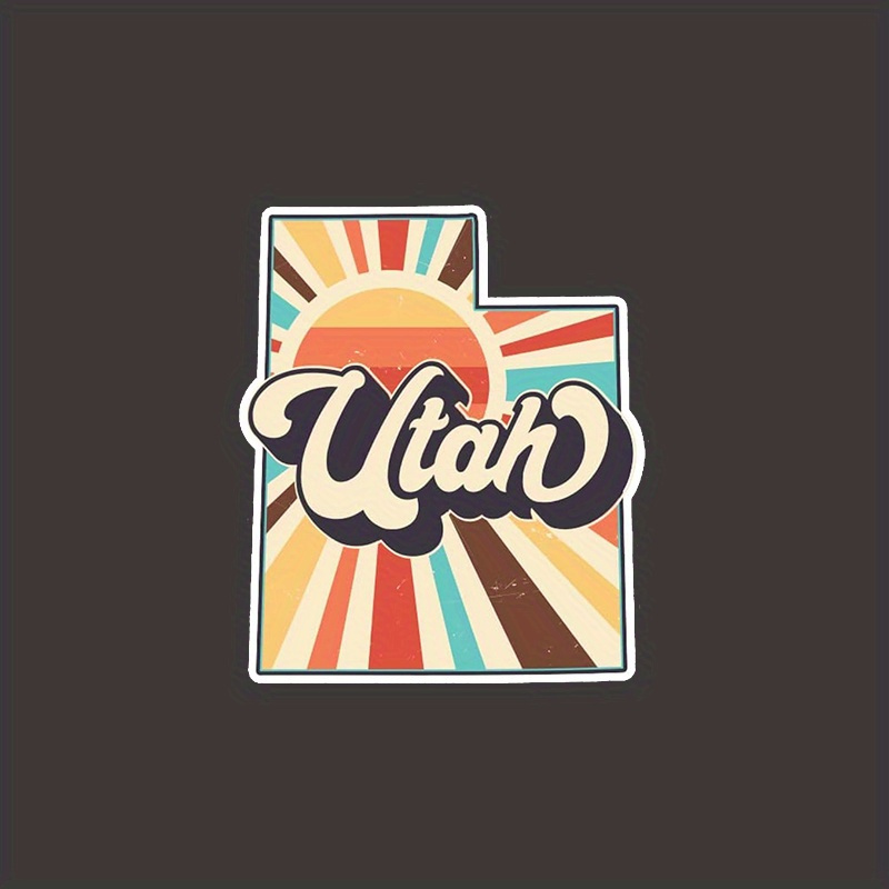 

Vintage Utah Style Vinyl Sticker - Waterproof Uv Resistant For Cars, Motorcycles, Laptops, And More