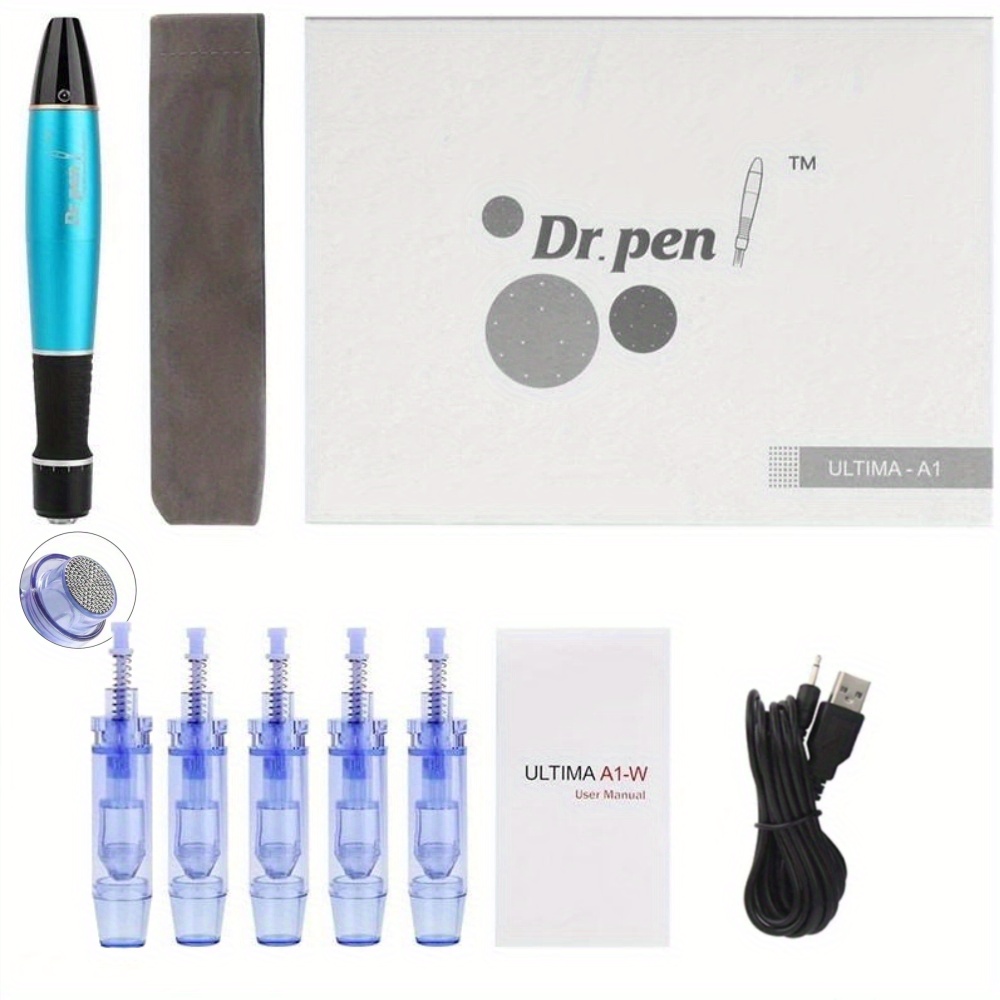 

Dr Derma Pen A1w Dermapen 5pcs Nano Hr Cartridge Needle Tips Wireless Beauty Machine Holiday Gifts For Women