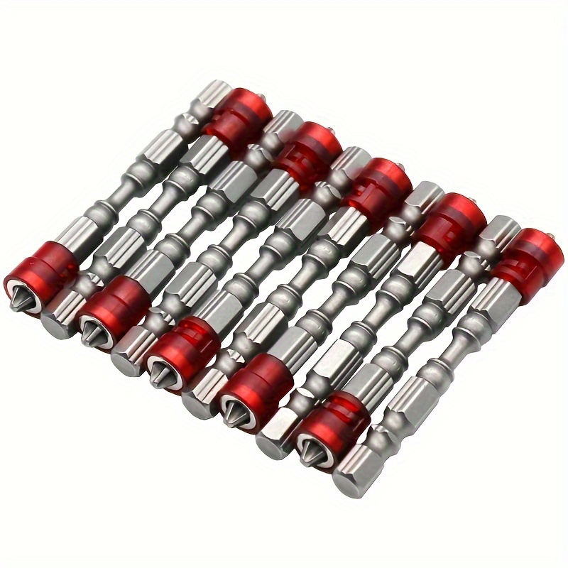 

10pcs Ph2 Magnetic Phillips Cross-head Screwdriver Bits Set, 1/4 Inch Hex Shank S2 Alloy Electric Power Driver Screwdriver Bits For Plasterboard/drywall Screws Installation