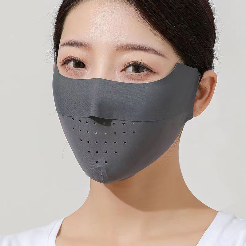 1pc, Sun Protection Mask Women's Summer Ice Silk Ultra-Thin Face Mask -  Perfect For Outdoor Activities Like Gardening, Fishing, And Golfing