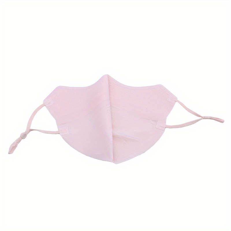 1pc Pink Sun Protection Mask For Women, Summer Full Face Ice Silk Dustproof  Breathable Uv-proof Thin Face Cover