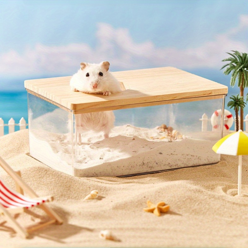 

Hamster Bathroom, Fully Transparent Large Toilet, Dual-use Urine Sand Basin, Hamster Supplies