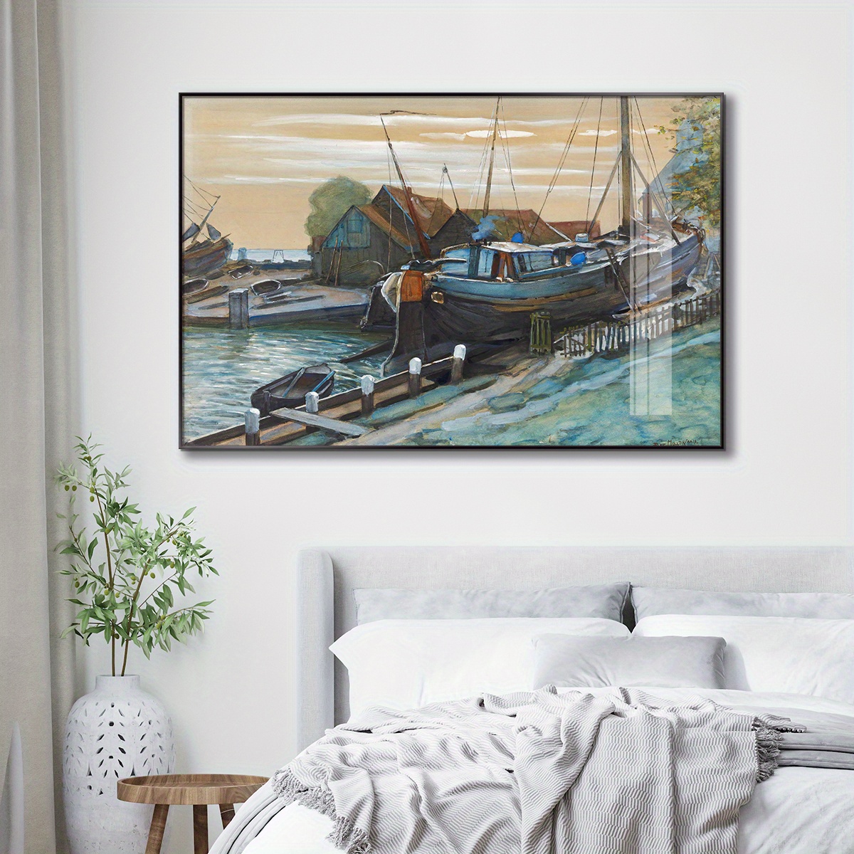 Egon SchieleFishing BoatCanvas Wall Art for Living Room Wall Decor Canvas  Art Poster and Prints for Bedroom Home Decorations Ready to