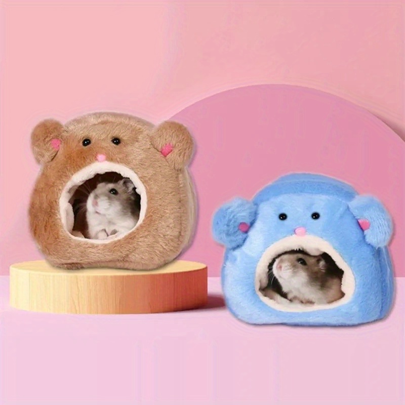 

Hamster Soft Warm Bed, Rat Hammock, Squirrel Winter Pet Toy Hamster Cage House, Hanging Nest Mat House Bed, Animal Mice Rat Nest