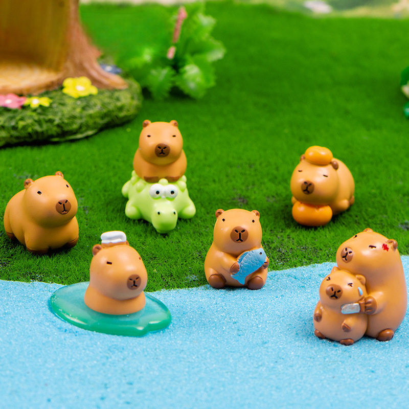 

Cute Cartoon Capybara, Micro-landscape Resin Crafts, Desktop Decorations, Funny Capybara, Capybara Ornament, Cute Figure Model, Valentine's Day Gifts, Holiday Gifts