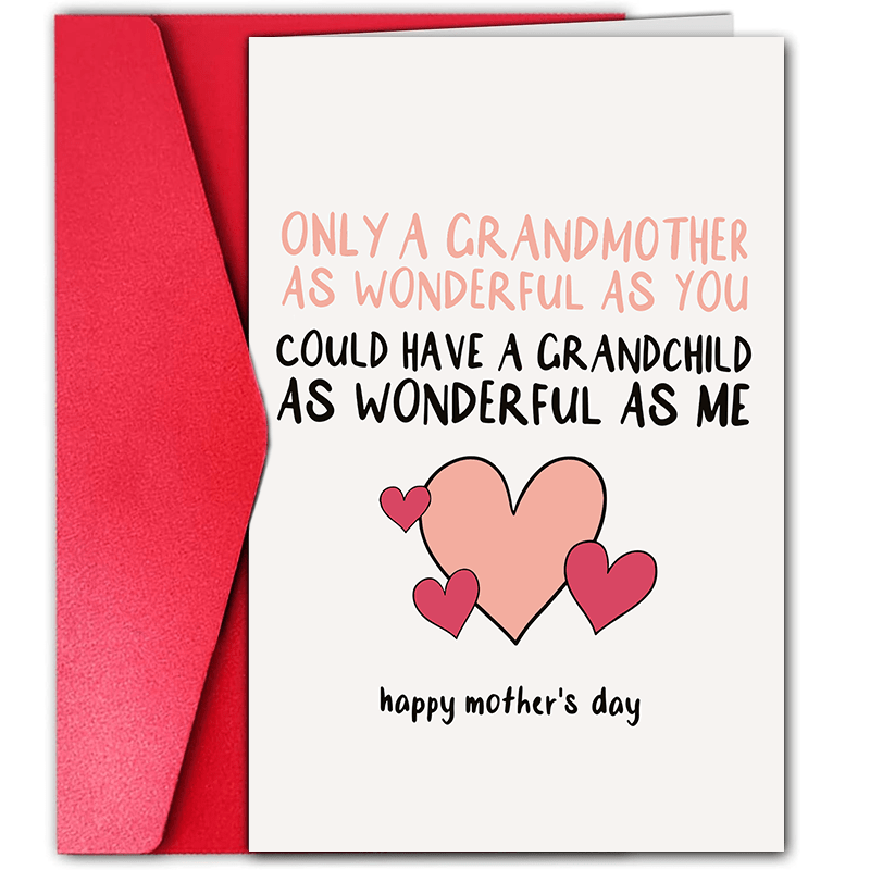 

1pc, Funny Mother's Day Card, Love Mother's Day Card, 1pc Funny Mother's Day Card, Creative Mother's Day Card With Heart Pattern, Perfect Gift For Mom