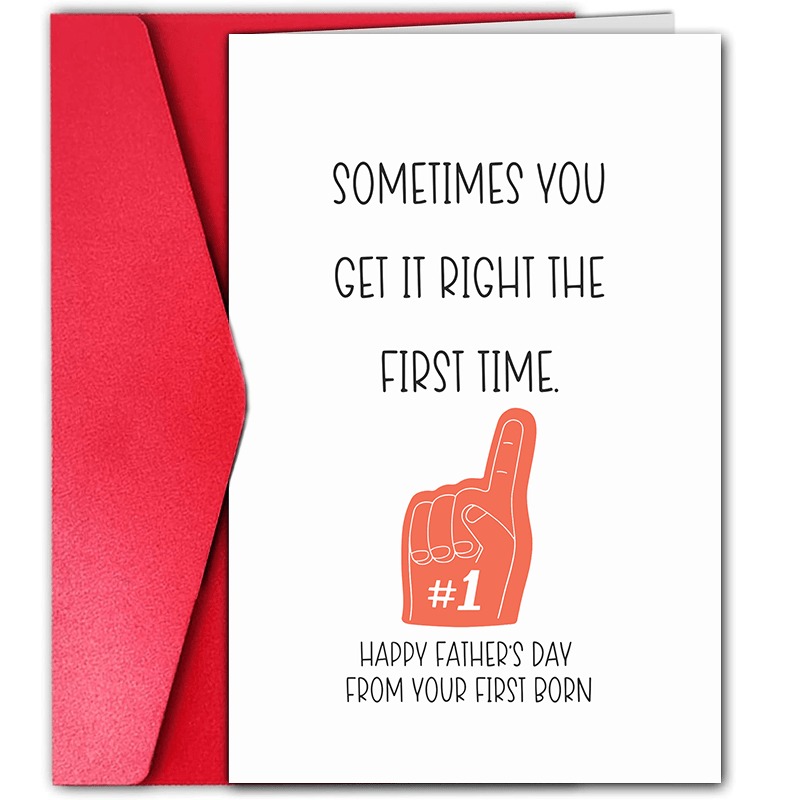 

1pc, Funny Father's Day Card With Creative Encouragement Text Creative Greeting Cards. The Perfect Gift For Dad.