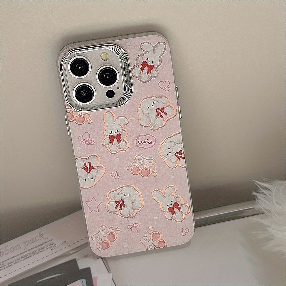 

Sweet Cute Rabbit Laser Phone Case Suitable For 15/14/13/12/11 Series