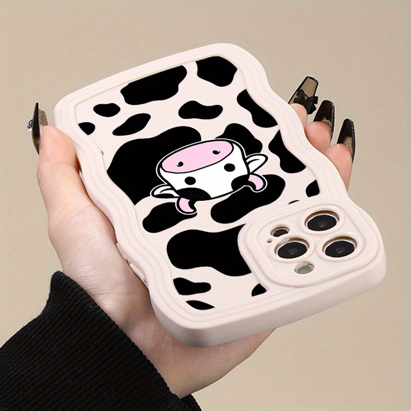 

New Case Luxury Cow Pattern Protective Phone Case For Iphone 11 12 13 14 15 Pro Max For X Xs Max Xr 7 8 Plus 7p 8p Se Shockproof Silicone Soft Case Lens Protection Back Cover