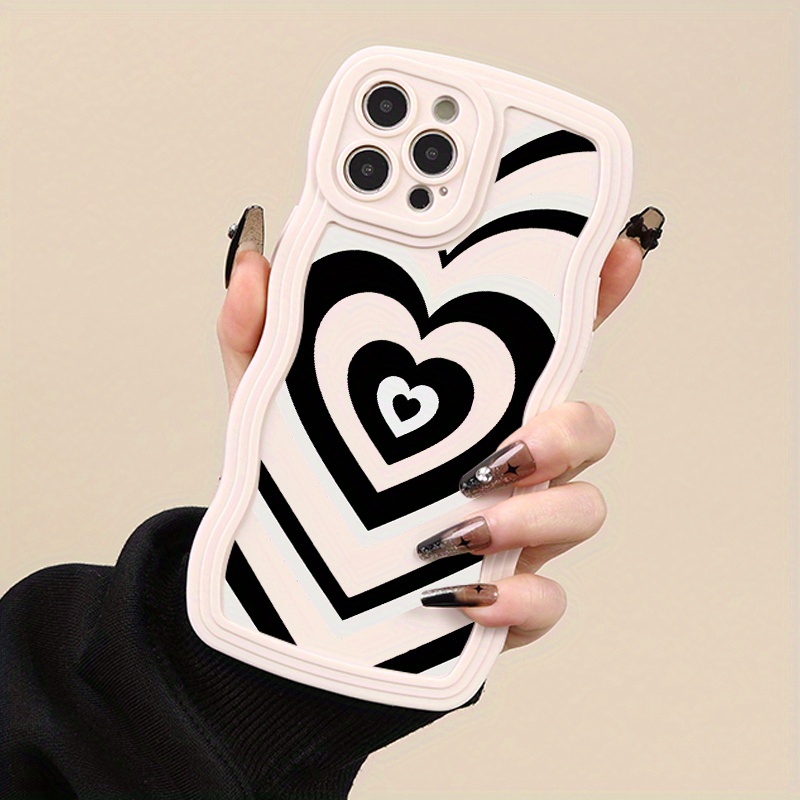 Rose Latte Love Wildflower Heart Phone Case Dot Heart Pattern - Main Image