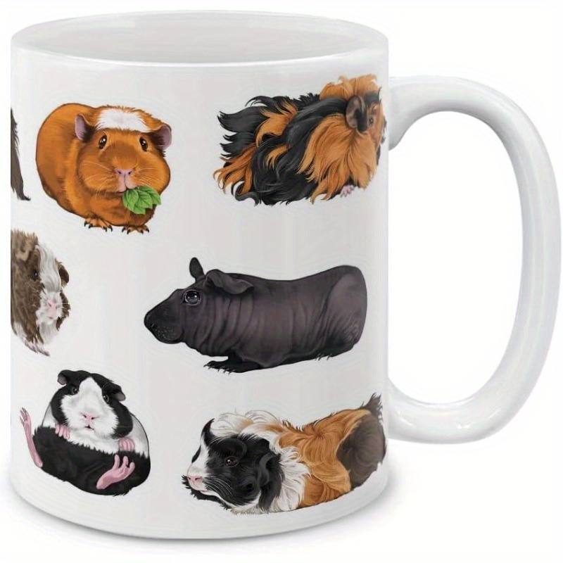 

1pc, 11 Oz Ceramic Animals Pattern Mug - Funny Party Mug For Friends And Family