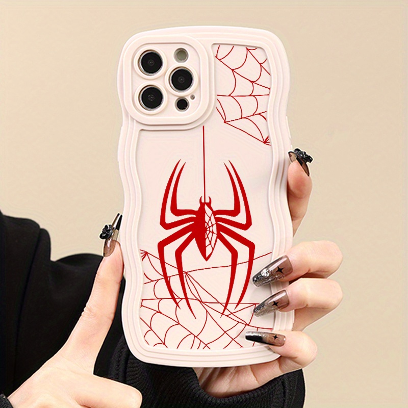 

New Case Luxury Red Spider Pattern Protective Phone Case For Iphone 11 12 13 14 15 Pro Max For X Xs Max Xr 7 8 Plus 7p 8p Se Shockproof Silicone Soft Case Lens Protection Back Cover