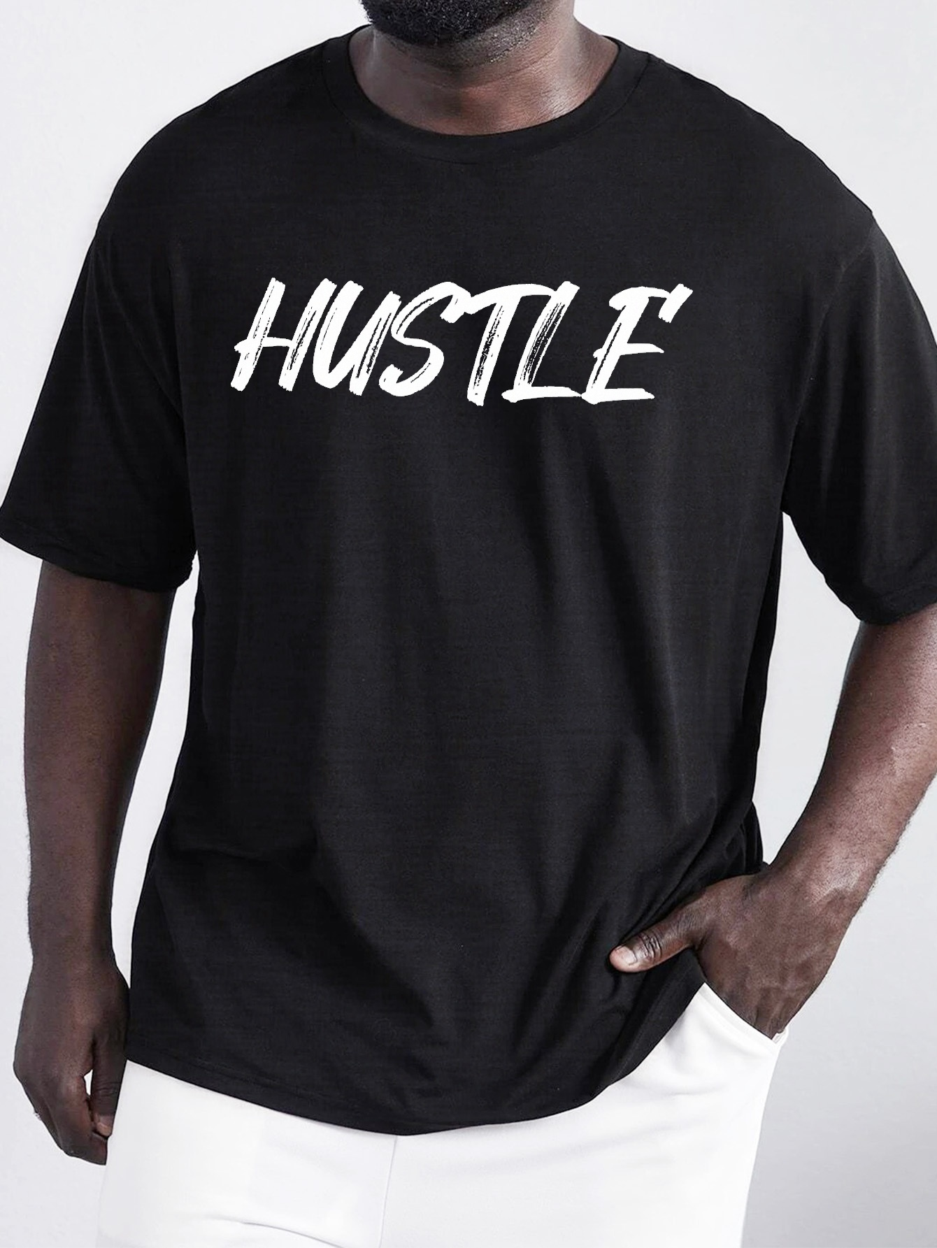 Hustle Men's Casual Oversize T-Shirt