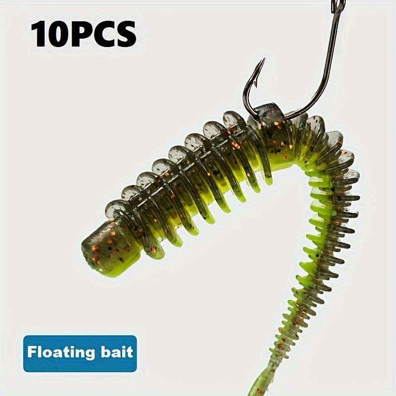 20PCS 6.5cm/7.5cm Soft Wrom Fishing Lure Silicone Wobbler Jig