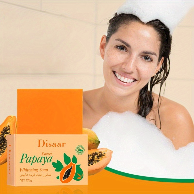 1pc, 4.23oz Papaya Brightening Soap, Natural Papaya Extract & * E,  Moisturizing And Brightening Skin, Hydrating Skincare For Soft And Delicate  Skin, Improve Skin Dryness