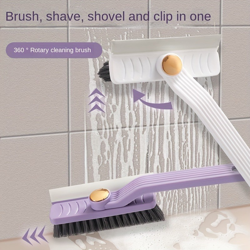 

3-in-1 Multi-purpose Tile Cleaning Brush - 360° Rotating, Hard Bristle Scrubber For Bathroom & Kitchen Floors And Walls Bathroom Cleaning Tools Brush Cleaning Tool