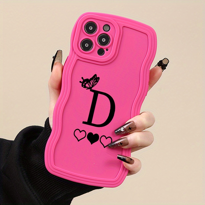 

Letter D Pattern Luxury Silicone Matte Phone Case, With Lens Protection Back Cover, Suitable For Iphone 11 12 13 14 15 Pro Max For X Xs Max Xr 7 8 Plus 7p 8p
