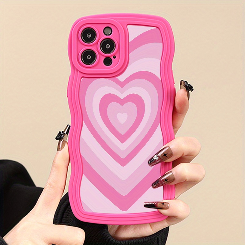

Luxury Aesthetic New Case Pink Heart Phone Case For Iphone 11 12 13 14 15 Pro Max For X Xs Max Xr 7 8 Plus 7p 8p