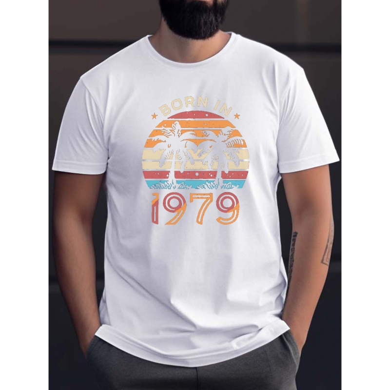 

1979 Print T Shirt, Tees For Men, Casual Short Sleeve T-shirt For Summer