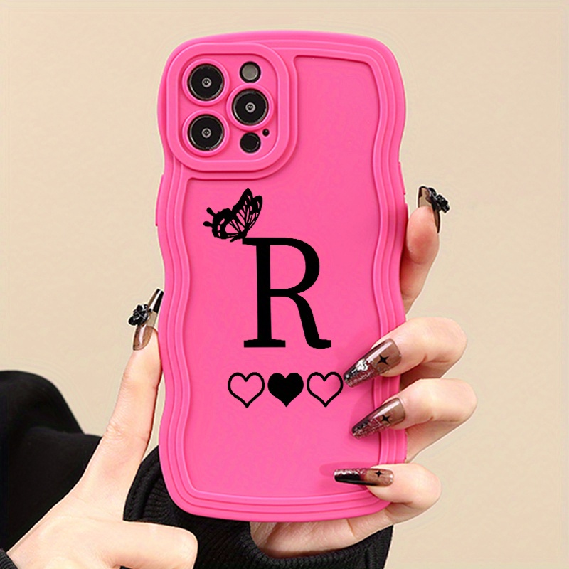 

Letter R Pattern Luxury Protective Phone Case For Iphone 11 12 13 14 15 Pro Max For X Xs Max Xr 7 8 Plus 7p 8p Shockproof Silicone Soft Case Lens Protection Back Cover