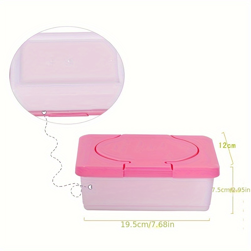 1pc Wet Tissue Storage Box, Wipes Dispenser Case, Baby Wipes Storage Case With Lid, Plastic Wipes Holder For Bathroom Living Room Bedroom Vanity Countertop, Home Essentials