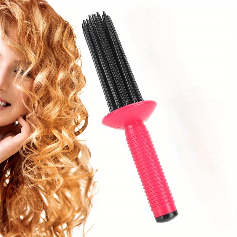 

1pc Air Volume Comb Fluffy Styling Comb Heatless Curling Roll Brush Barber Salon Household Hair Styling Comb