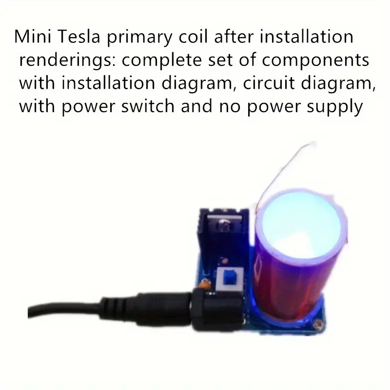 Kit de Bobina Tesla para proyecto DIY Mini - 9-12V BD243, Iluminación Inalámbrica y Transferencia de Energía, Montaje Fácil 14 kit de bobina tesla diy mini - 9-12v bd243, iluminación inalámbrica y transferencia de energía, montaje de accesorio detalles 6