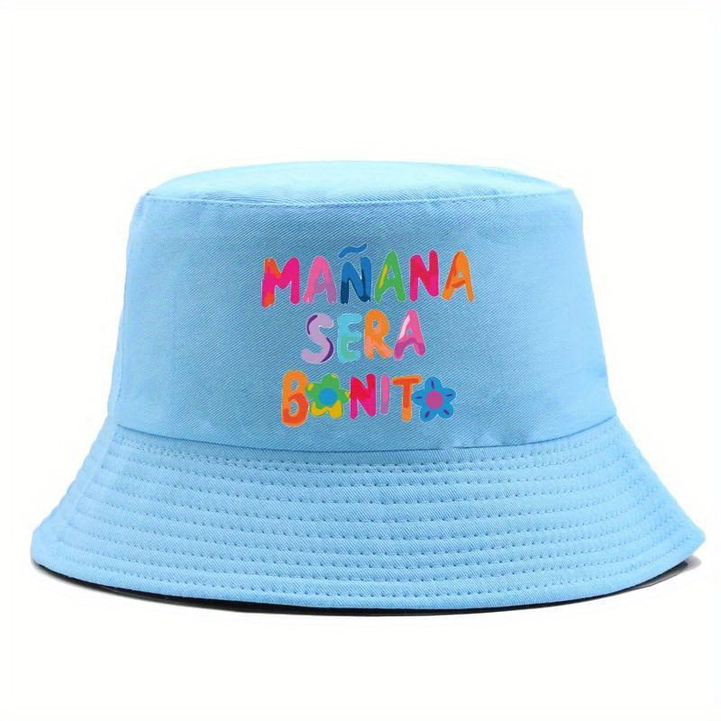 New Manana Sera Bonito Print Fisherman Hat Simple Versatile Bucket Hats Summer Reversible Sun Hats for Women,SUN/UV Protection,Temu