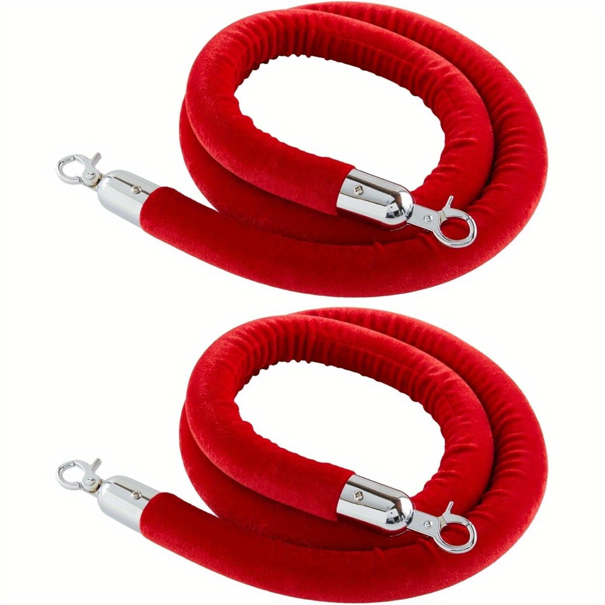 Red Velvet Stanchion Rope 4.9 foot Crowd Control Barriers - Temu