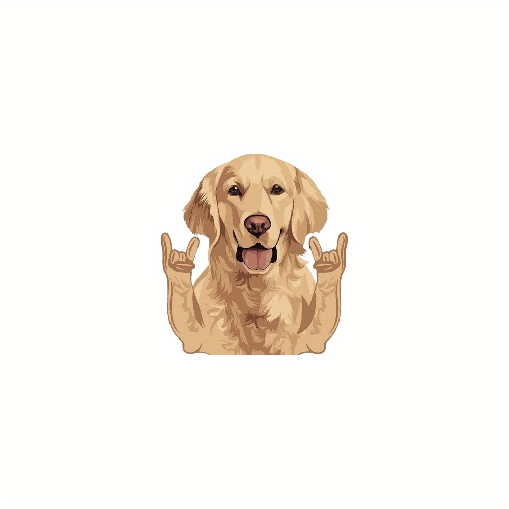 

Funny Golden Retriever Dog Peeking Car Sticker Decal Camper Van Decoration