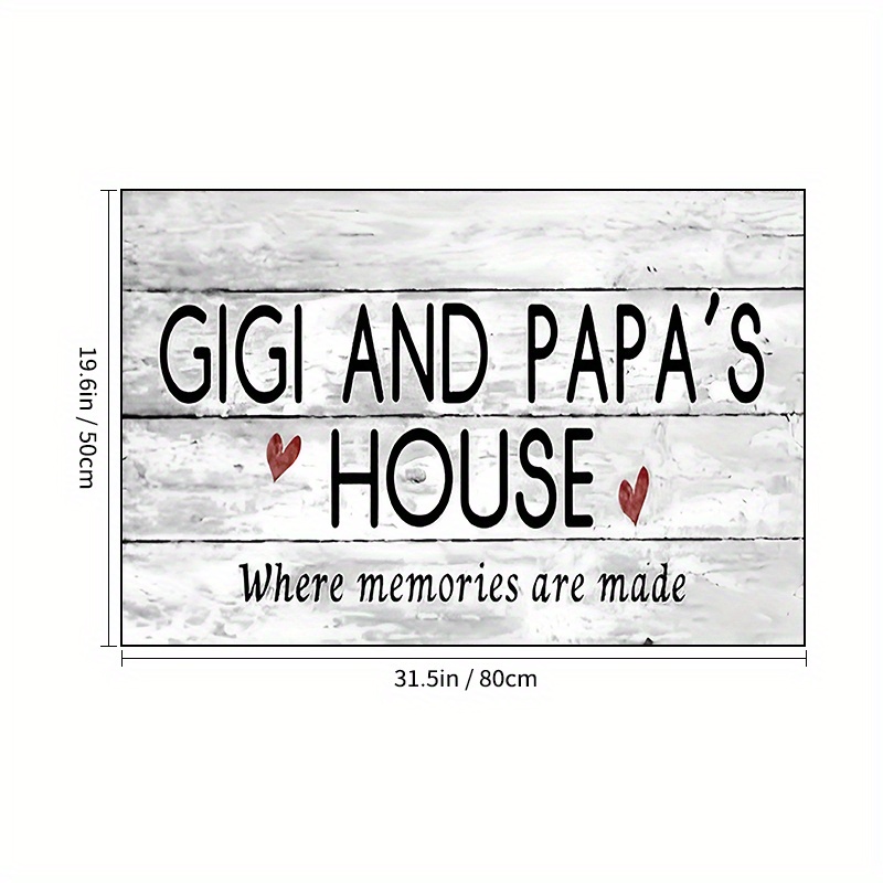 

& Papa's Memory-themed Entryway Doormat - Non-slip, Waterproof, Machine Washable Polyester Rug For Grandparents - Foyer, Kitchen, Hallway, Bedroom