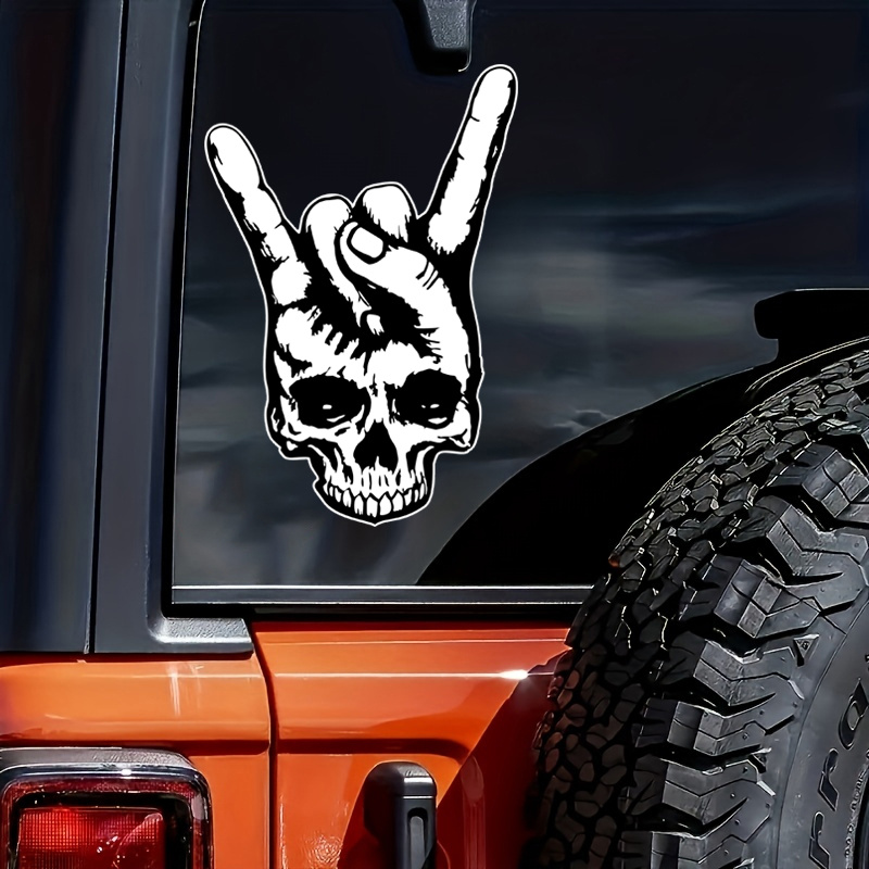 

Hand Horns Rock N Roll Heavy Metal Fist, Car Truck Motorcycle Bumper Sticker Decal
