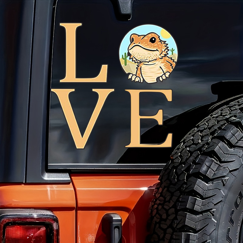 

Love Bearded Dragons Decal Sticker - Sticker Graphic - Auto, Wall, Laptop, Cell, Truck Sticker For Windows, Cars, Trucks, Car Truck Motorcycle Bumper Sticker Decal