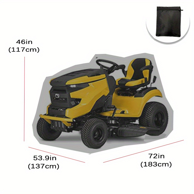 210d Lawn Mower Cover Tractor Dustproof Cover Waterproof - Temu