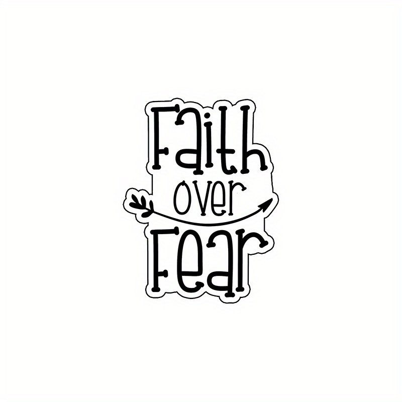 

Faith Over Fear Vinyl Waterproof Sticker Decal, Car Laptop Wall Window Bumper Sticker - Waterproof, Uv Resistant